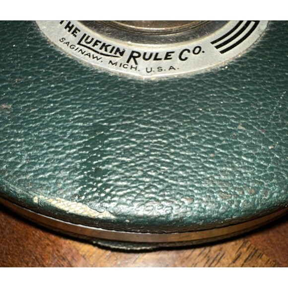 Vintage Steel 100 Ft. Tape Measure The Lufkin Ni-Clad Rule  USA Very Good - Picture 3 of 9